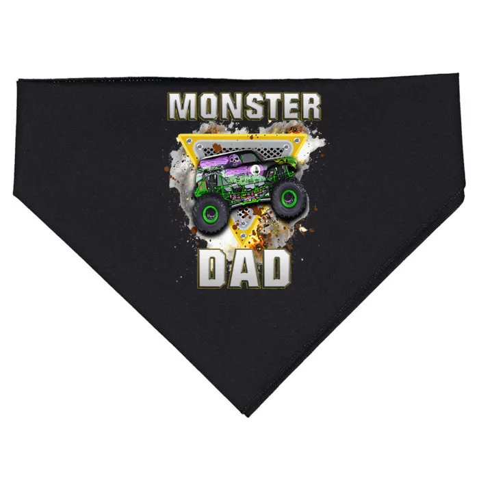 Monster Truck Dad Monster Truck Are My Jam Truck Lovers USA-Made Doggie Bandana