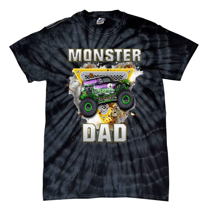 Monster Truck Dad Monster Truck Are My Jam Truck Lovers Tie-Dye T-Shirt