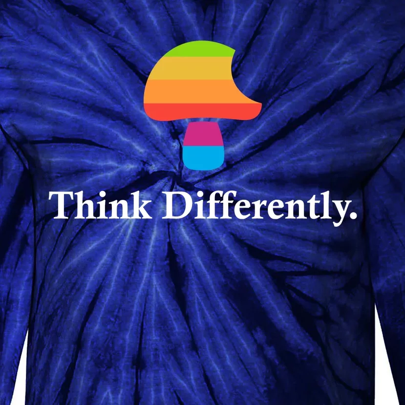 Mushroom Think Different Tie-Dye Long Sleeve Shirt