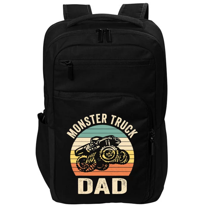 Monster Truck Dad Retro Vintage Monster Truck Impact Tech Backpack