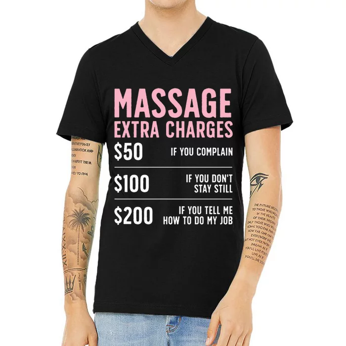 Massage Therapist Design For Massage Therapy V-Neck T-Shirt