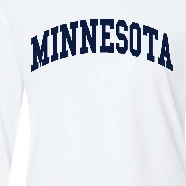 Minnesota Throwback Design Classic Womens Cotton Relaxed Long Sleeve T-Shirt