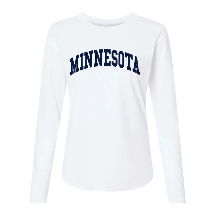 Minnesota Throwback Design Classic Womens Cotton Relaxed Long Sleeve T-Shirt