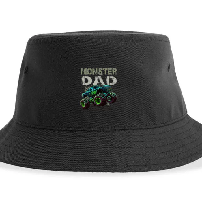 Monster Truck Dad Family Matching Monster Truck Lovers Sustainable Bucket Hat