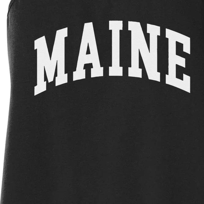 Maine Throwback Design Classic Women's Racerback Tank