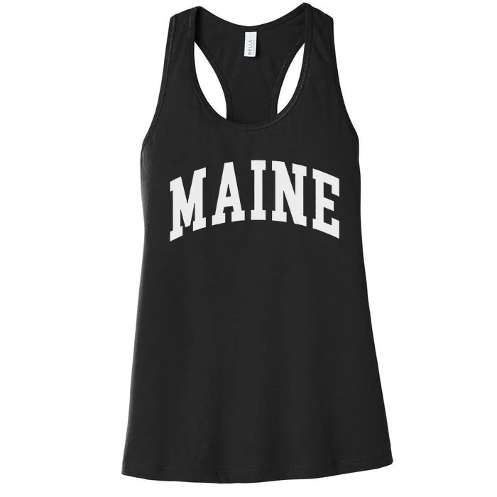 Maine Throwback Design Classic Women's Racerback Tank