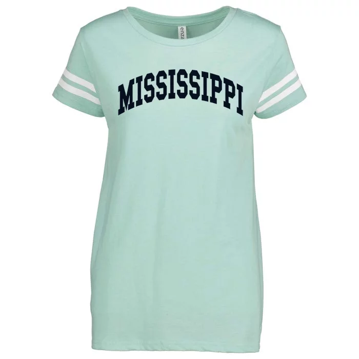 Mississippi Throwback Design Classic Enza Ladies Jersey Football T-Shirt