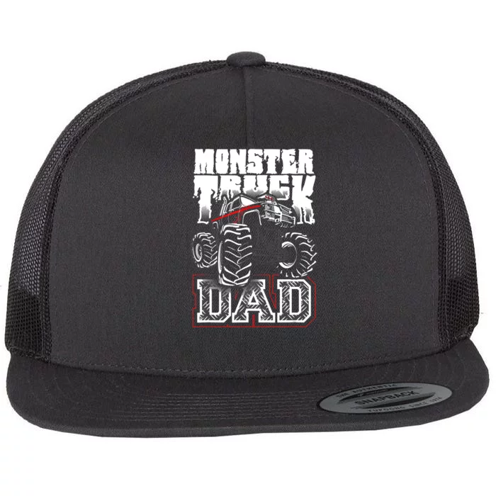 Monster Truck Dad Flat Bill Trucker Hat