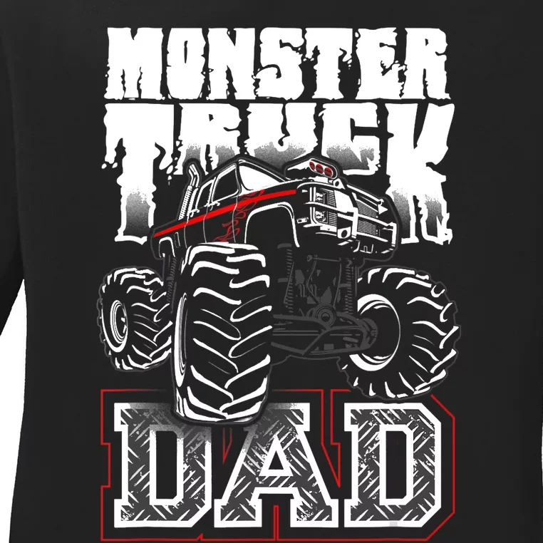 Monster Truck Dad Ladies Long Sleeve Shirt