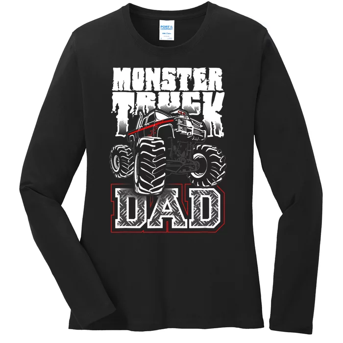 Monster Truck Dad Ladies Long Sleeve Shirt