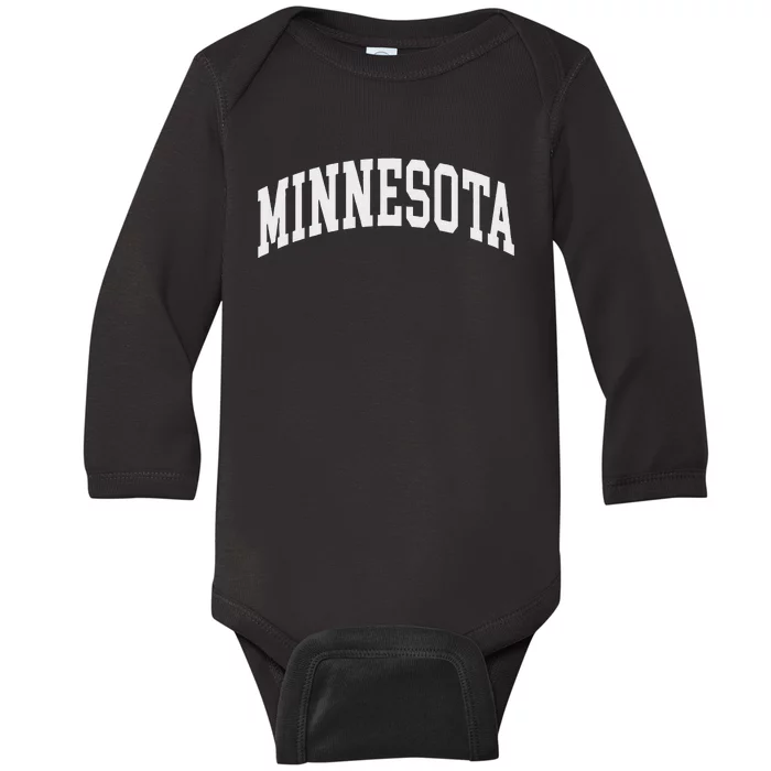 Minnesota Throwback Design Classic Baby Long Sleeve Bodysuit