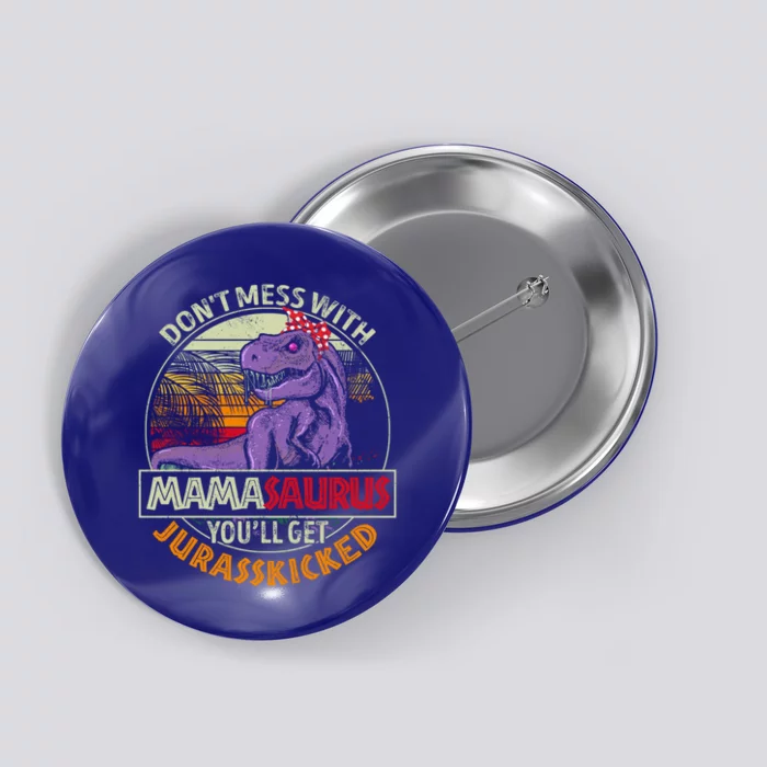 Mamasaurus Trex Dinosaur Mama Mom Saurus Matching Family Gift Button