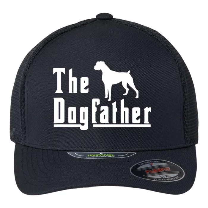 Men The Dogfather Boxer Dog T Christmas Gift Flexfit Unipanel Trucker Cap