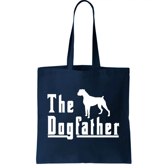 Men The Dogfather Boxer Dog T Christmas Gift Tote Bag