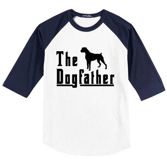 Men The Dogfather Boxer Dog T Christmas Gift Baseball Sleeve Shirt