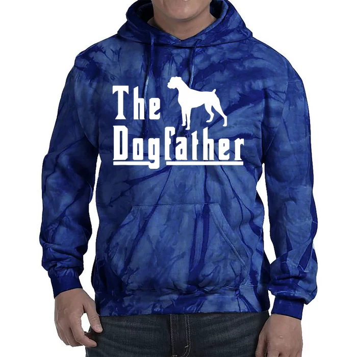 Men The Dogfather Boxer Dog T Christmas Gift Tie Dye Hoodie