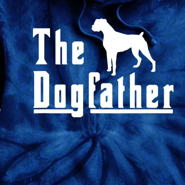 Men The Dogfather Boxer Dog T Christmas Gift Tie Dye Hoodie