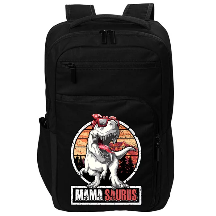 Mamasaurus Trex Dinosaur Mama Saurus Family Matching Gift Impact Tech Backpack