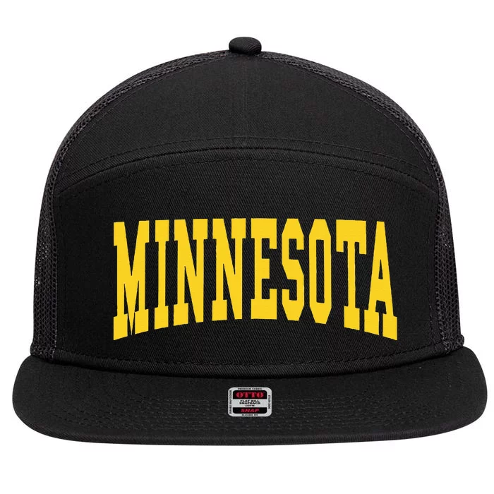 Minnesota Throwback Design Classic 7 Panel Mesh Trucker Snapback Hat