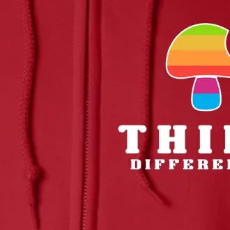 Mushroom Think Different Full Zip Hoodie