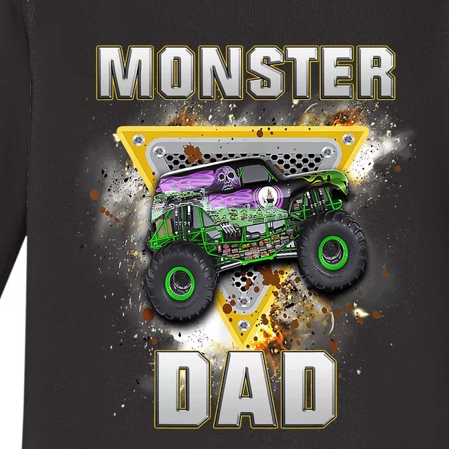 Monster Truck Dad Monster Truck Are My Jam Truck Lovers Baby Long Sleeve Bodysuit