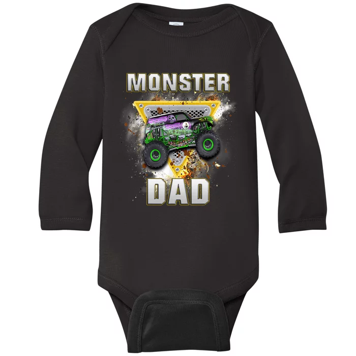 Monster Truck Dad Monster Truck Are My Jam Truck Lovers Baby Long Sleeve Bodysuit