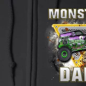 Monster Truck Dad Monster Truck Are My Jam Truck Lovers Full Zip Hoodie