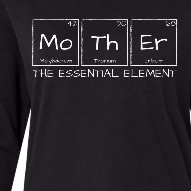 Mother The Essential Element Mom Periodic Table Chemist Womens Cotton Relaxed Long Sleeve T-Shirt