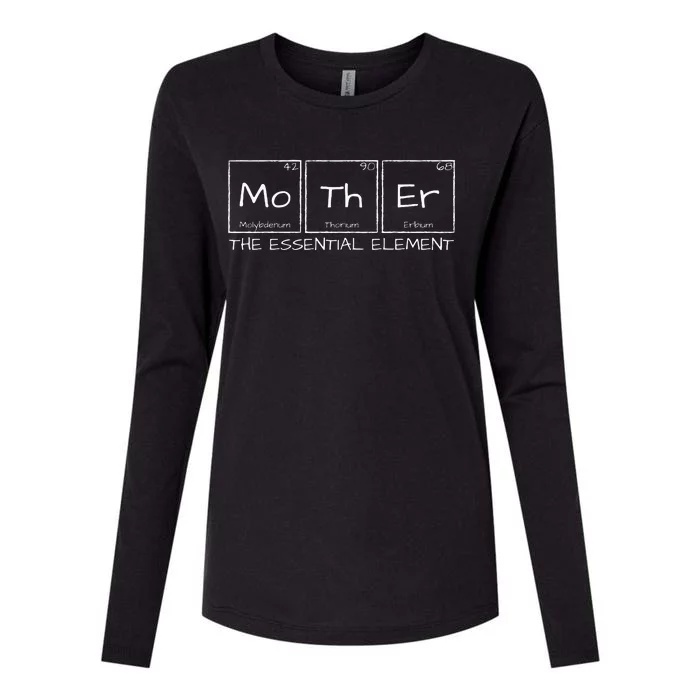 Mother The Essential Element Mom Periodic Table Chemist Womens Cotton Relaxed Long Sleeve T-Shirt