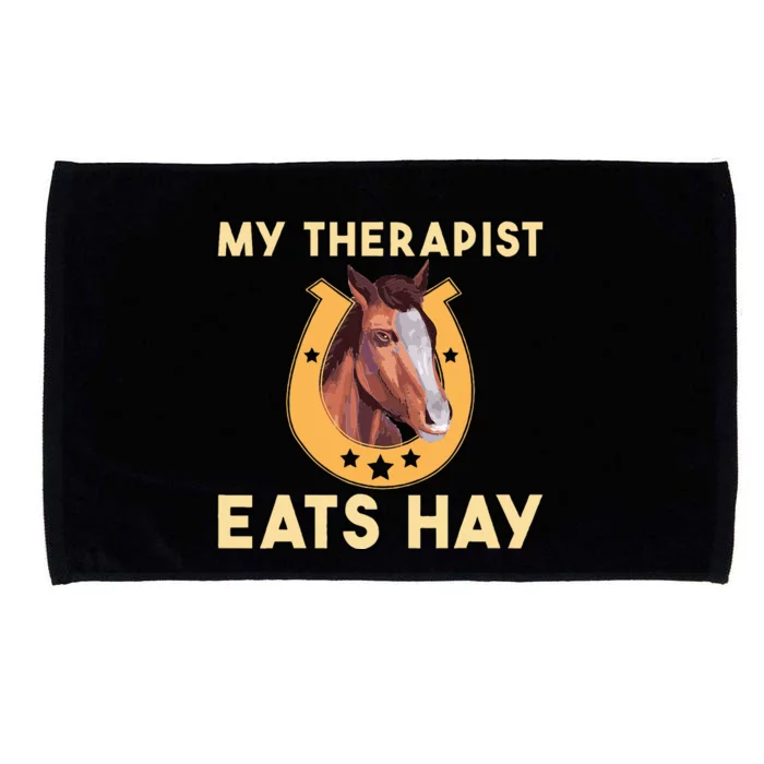 My Therapist Eats Hay Horse Microfiber Hand Towel