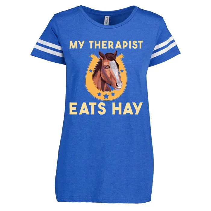 My Therapist Eats Hay Horse Enza Ladies Jersey Football T-Shirt