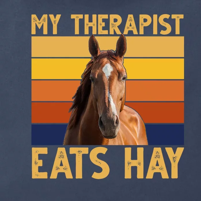 My Therapist Eats Hay Funny Horse Lover Zip Tote Bag