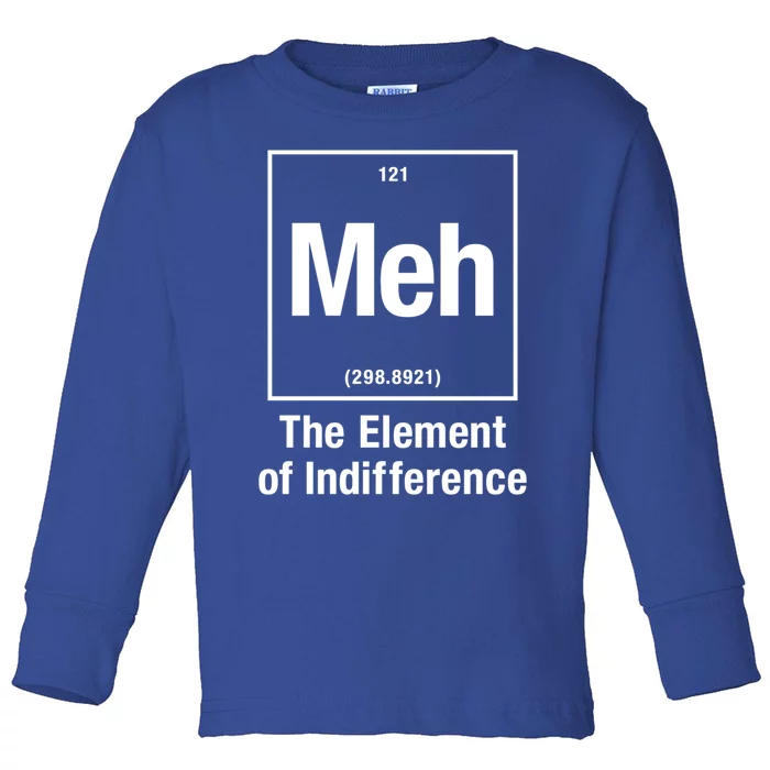 Meh The Elet Of Indifference Gift Toddler Long Sleeve Shirt