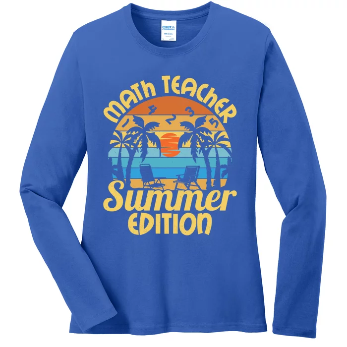 Math Teacher Educational Rockstar Education School Great Gift Ladies Long Sleeve Shirt