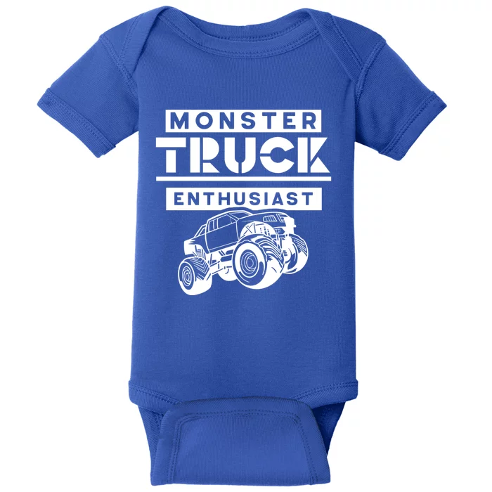 Monster Truck Enthusiast Lover Driver Trucks Driving Gift Baby Bodysuit