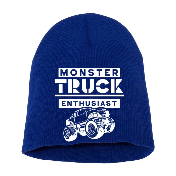 Monster Truck Enthusiast Lover Driver Trucks Driving Gift Short Acrylic Beanie