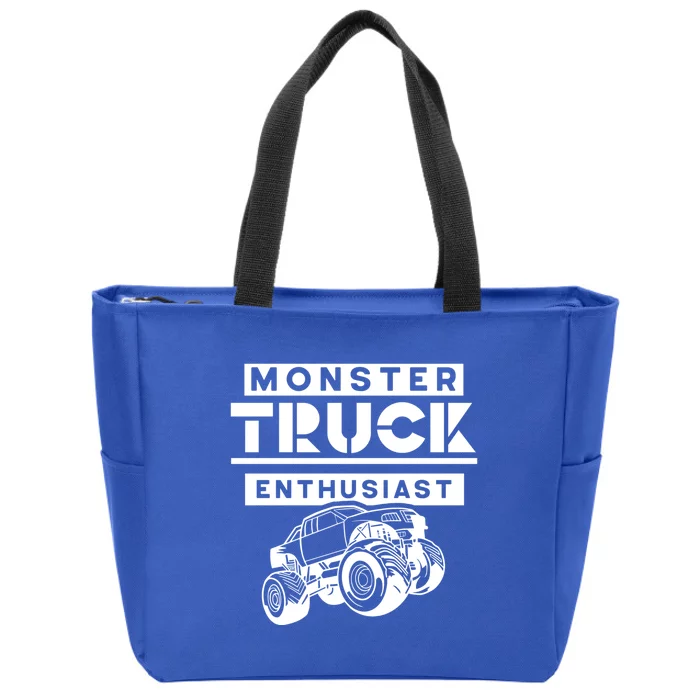 Monster Truck Enthusiast Lover Driver Trucks Driving Gift Zip Tote Bag