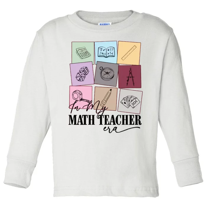 Math Teacher Era Toddler Long Sleeve Shirt