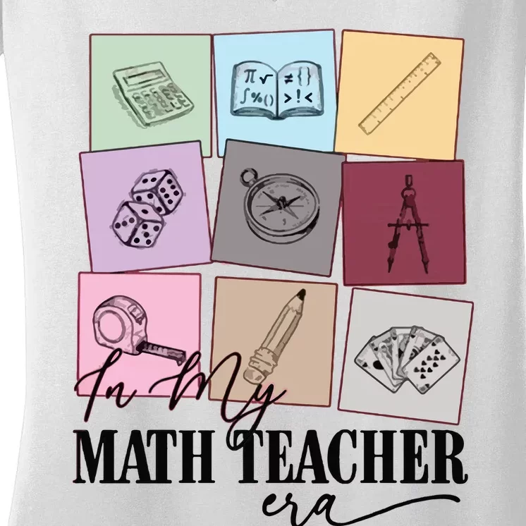 Math Teacher Era Women's V-Neck T-Shirt