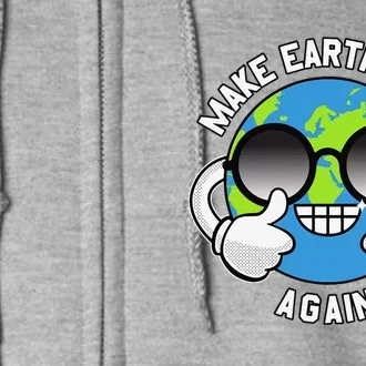 Make The Earth Cool Again Global Warming Awareness Clothing Full Zip Hoodie