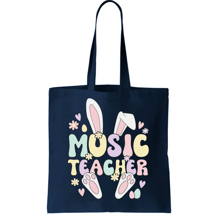 Music Teacher Easter Bunny Music Teaching Easter Day Tote Bag