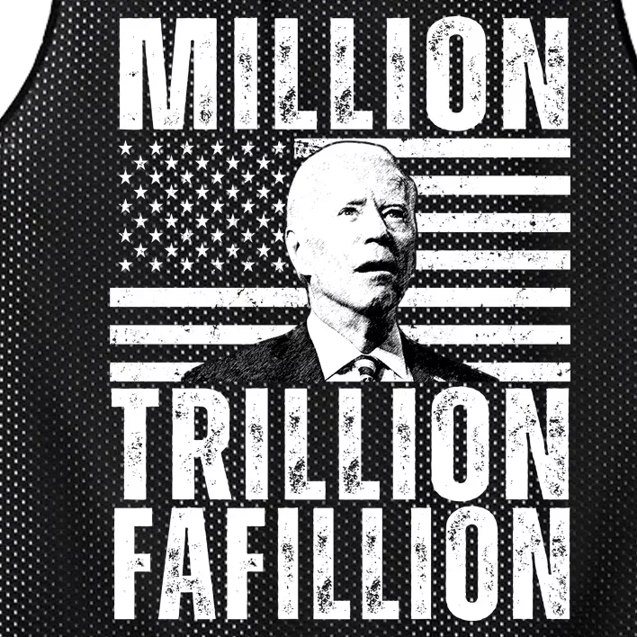 Million Trillion Fafillion Confused Biden Funny Mesh Reversible Basketball Jersey Tank