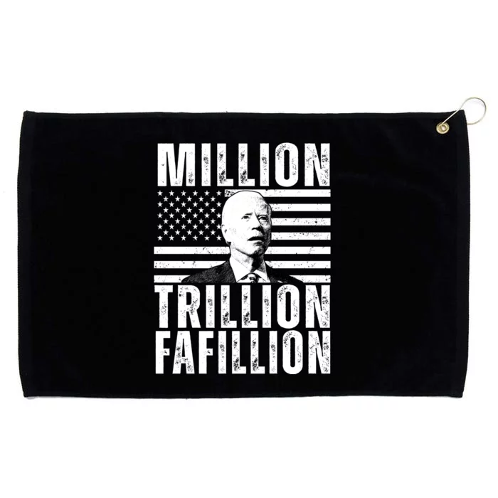 Million Trillion Fafillion Confused Biden Funny Grommeted Golf Towel