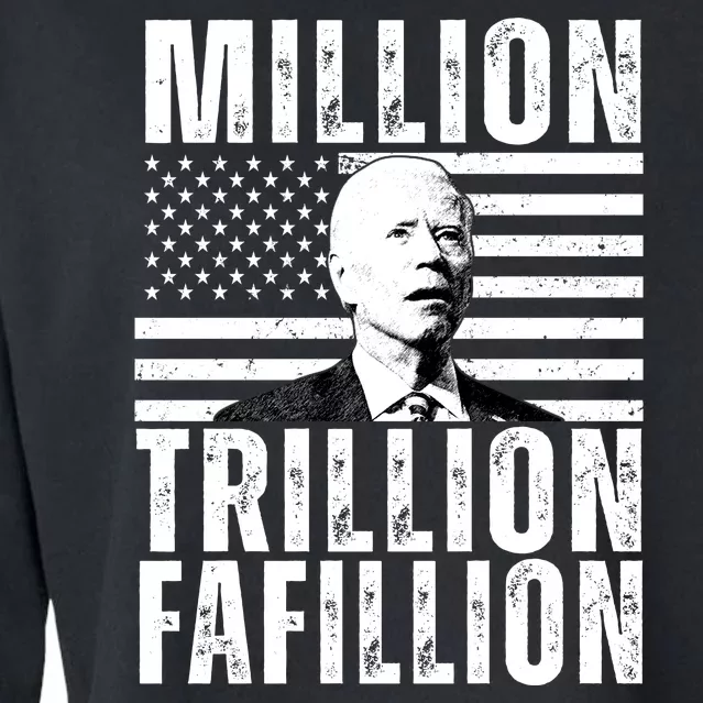 Million Trillion Fafillion Confused Biden Funny Cropped Pullover Crew