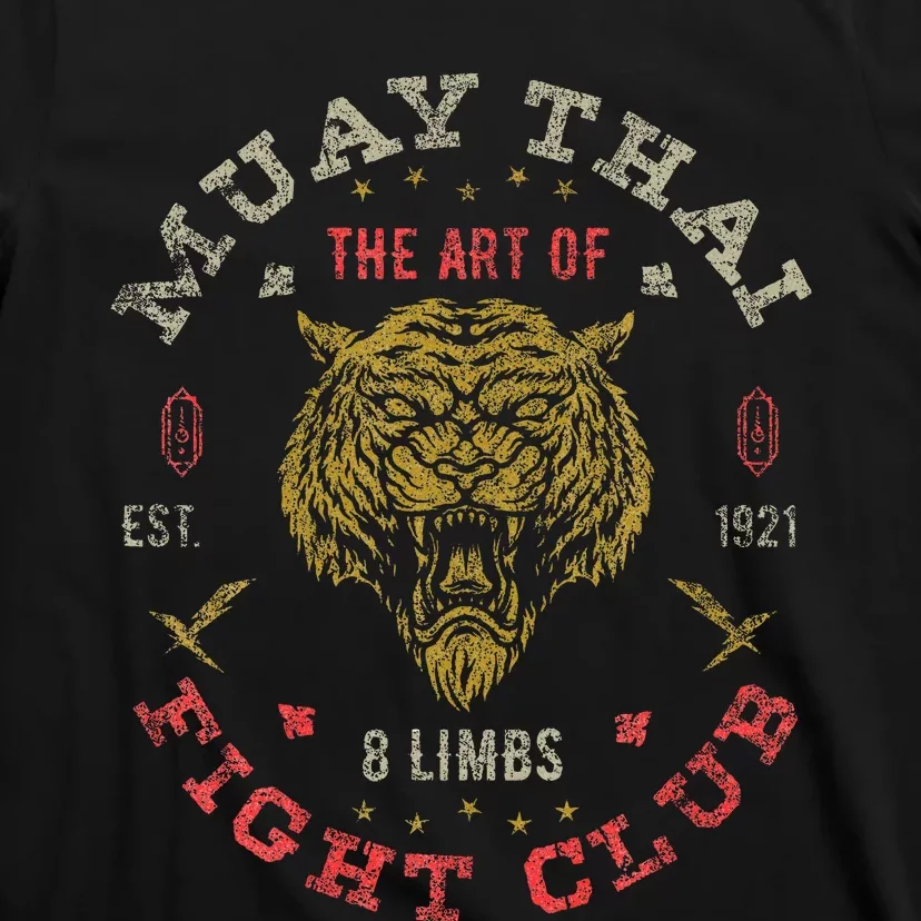 Muay Thai Fighter Twin Tiger Art Of 8 Limbs T-Shirt