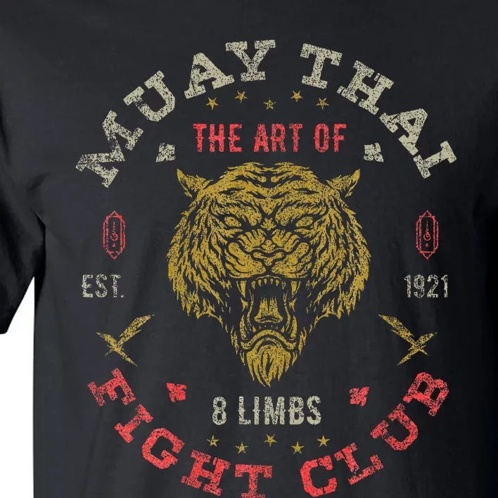 Muay Thai Fighter Twin Tiger Art Of 8 Limbs Tall T-Shirt