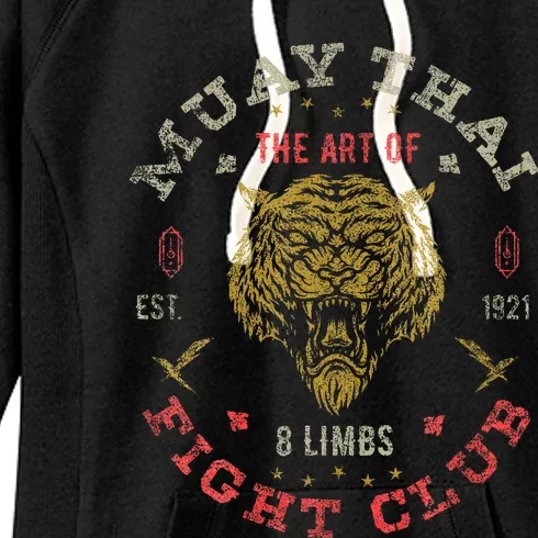 Muay Thai Fighter Twin Tiger Art Of 8 Limbs Women's Fleece Hoodie