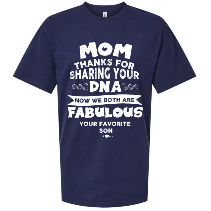 Mom Thanks For Sharing Your Dna Mothersday Gift Sueded Cloud Jersey T-Shirt