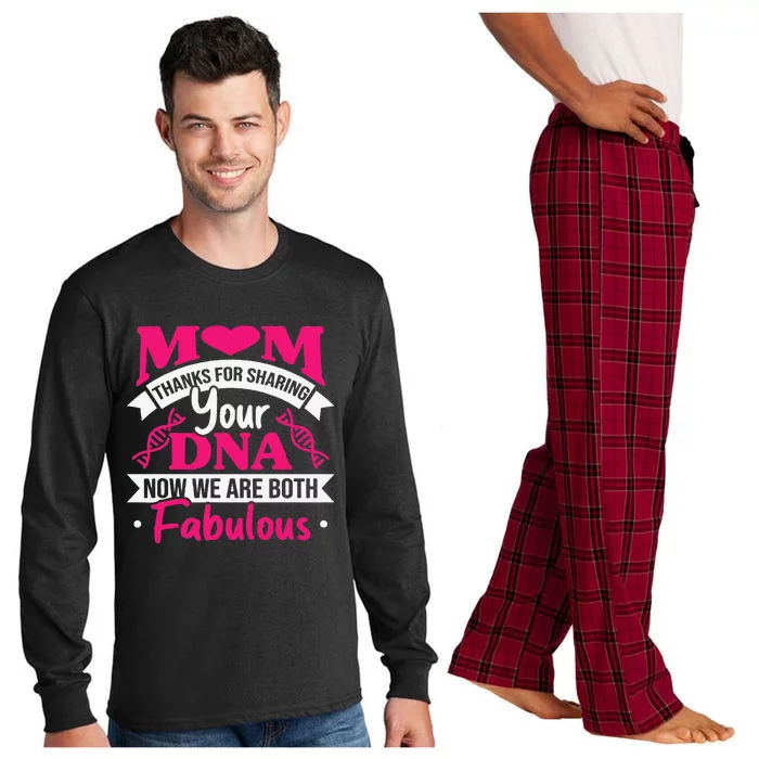 Mom Thanks For Sharing Your DNA Funny Mothers Day Long Sleeve Pajama Set