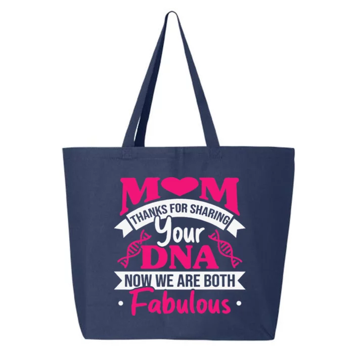 Mom Thanks For Sharing Your DNA Funny Mothers Day 25L Jumbo Tote